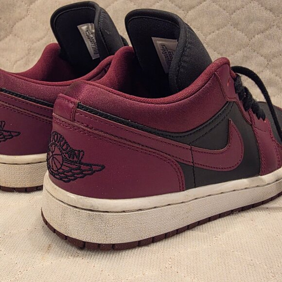 Nike Air Jordan 1 Men's 6/Women’s 7.5 Low SE Dark Beetroot Maroon Black Rare - Picture 3 of 12